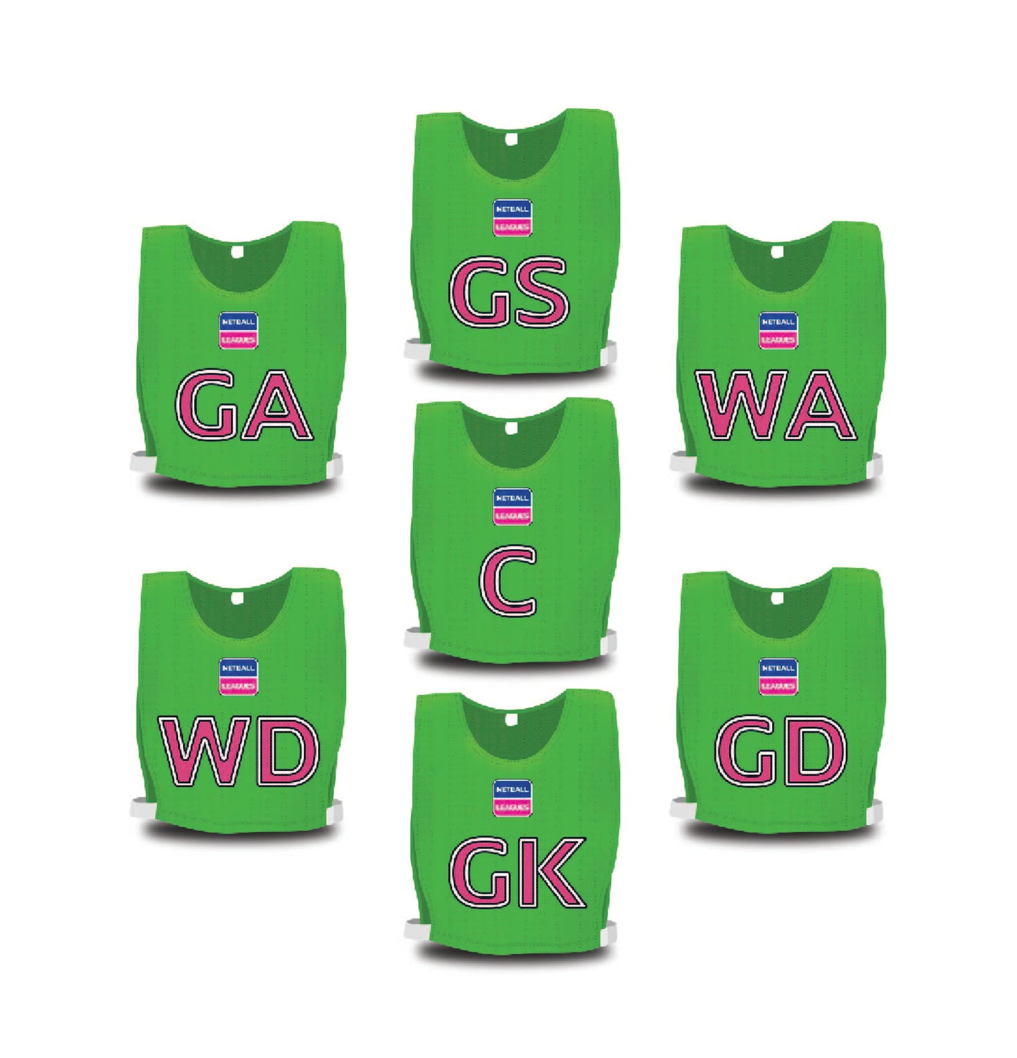 Green 'Netball League' Team Bibs