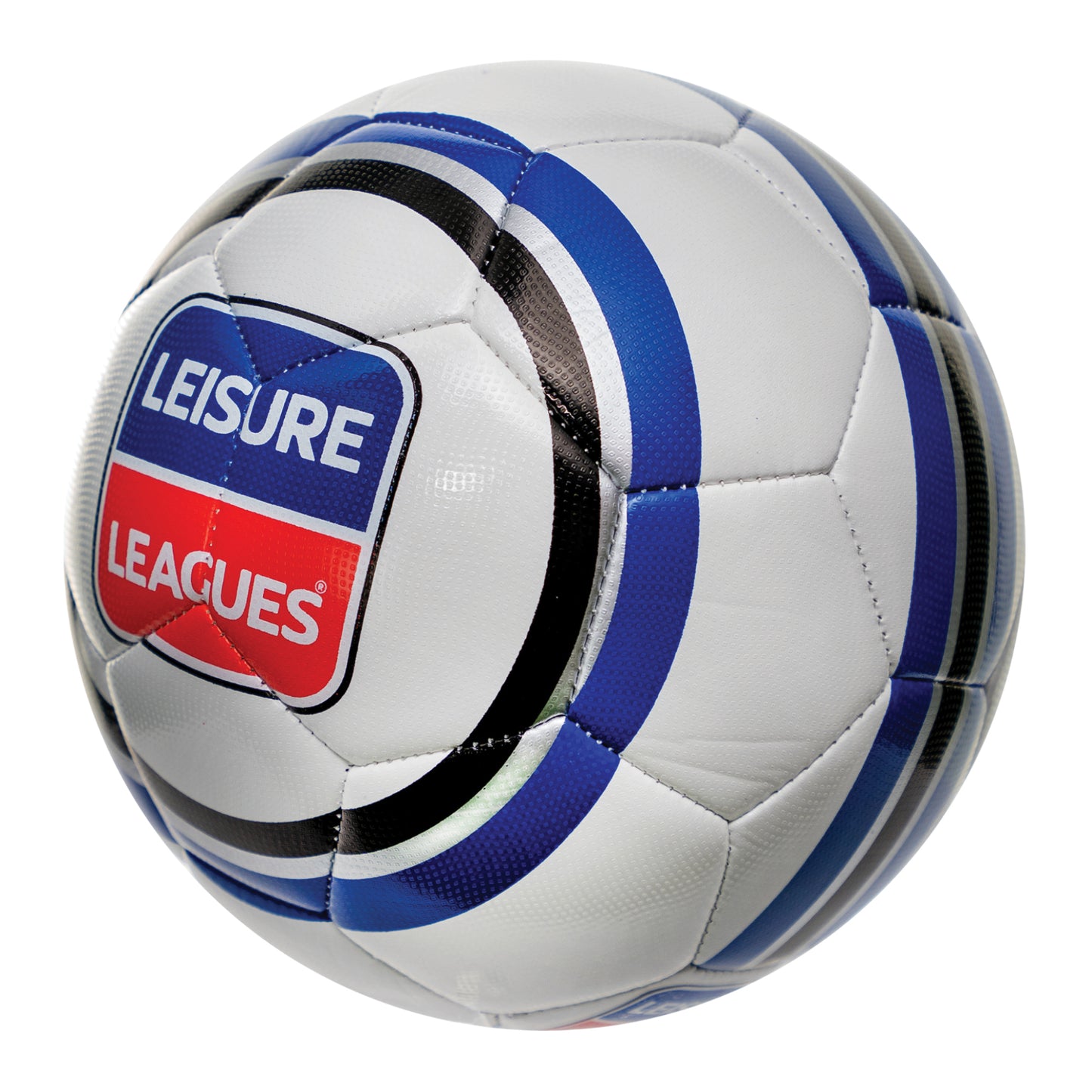 Leisure leagues football Size 5 Ball White Blue Silver